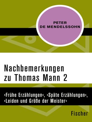 cover image of Nachbemerkungen zu Thomas Mann (2)